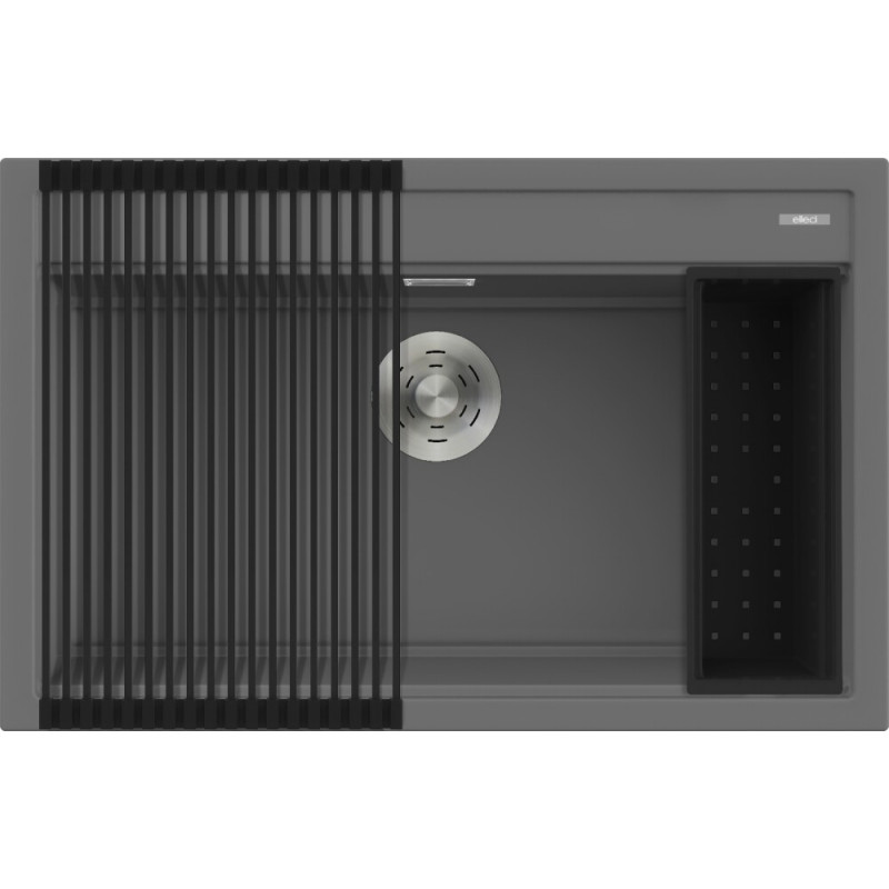 Elleci BEST 130 BUNDLE Best Workstation Lavello 1 vasca cm. 79x51 + accessori - keratek - dark grey