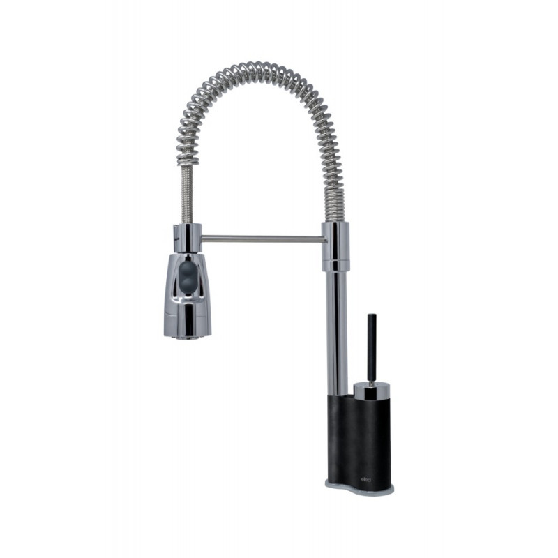 Elleci CHEF  Miscelatore cucina con doccetta - keratek - cromo/black