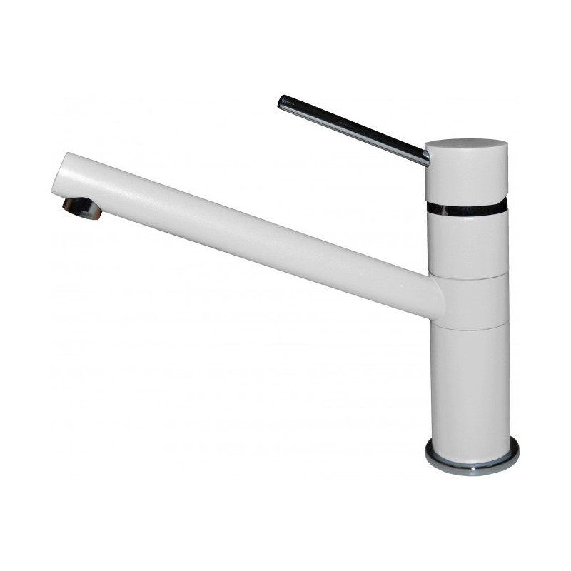 Elleci SAVA Modern Miscelatore cucina monocomando - granitek - bianco