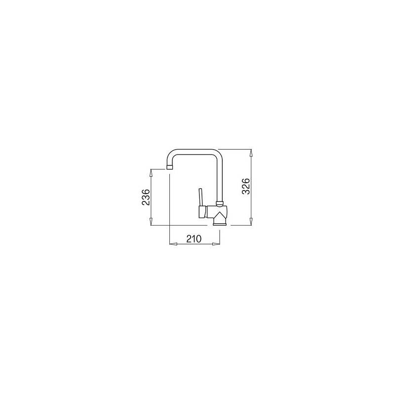 Elleci SENNA Classic Miscelatore cucina monocomando - granitek - bianco