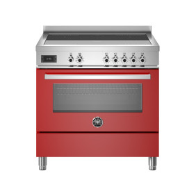 Bertazzoni PRO95I1EROT Professional Cucina da accosto cm. 90 - 5 zone cottura + forno elettrico - rosso