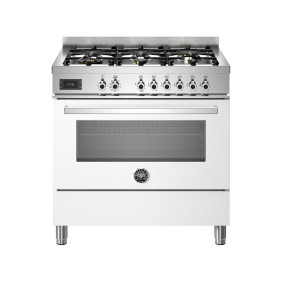 Bertazzoni PRO96L1EBIT Professional Cucina da accosto cm. 90 - 6 fuochi a gas + forno elettrico - bianco