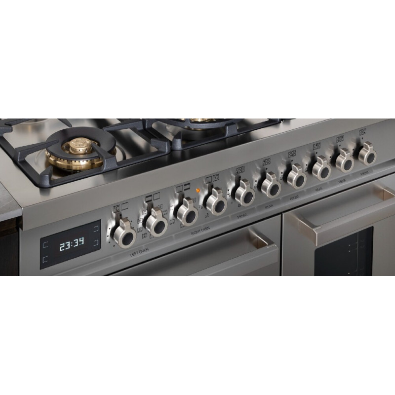 Bertazzoni PRO126G2EXT Professional Cucina da accosto cm. 120 - 6 fuochi a gas + forno elettrico - inox