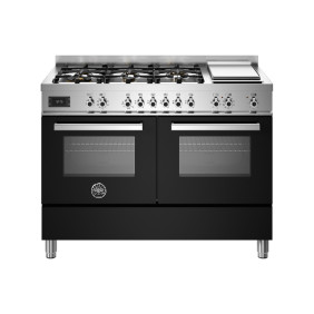Bertazzoni PRO126G2ENET Professional Cucina da accosto cm. 120 - 6 fuochi a gas + forno elettrico - nero