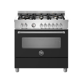 Bertazzoni MAS96L1ENET Master Cucina da accosto cm. 90 - 6 fuochi a gas + forno elettrico - nero